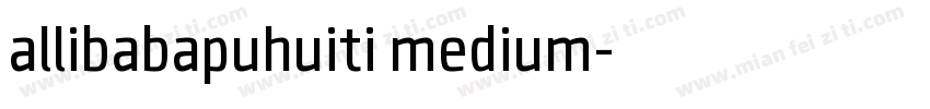 allibabapuhuiti medium字体转换